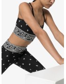paisley-print performance crop top