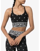 paisley-print performance crop top
