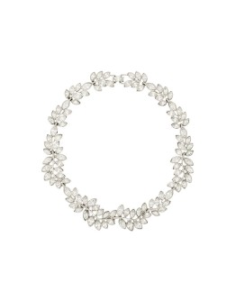 crystal-embellished leaf necklace