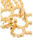 gold tone Petal Chandelier crystal earrings