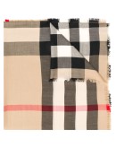 cashmere Check rectangular scarf