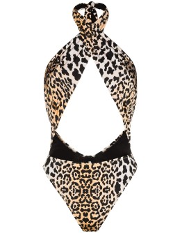Italian Stallion leopard-print swimsuit