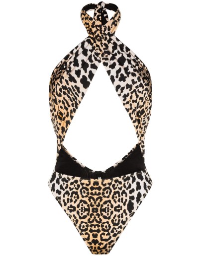Italian Stallion leopard-print swimsuit