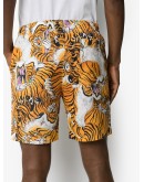 tiger-print Bermuda shorts