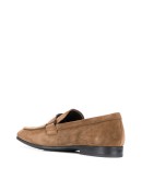T logo leather loafers