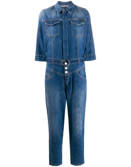 stonewashed denim jumpsuit