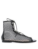 perforated lace-up sandals