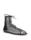 perforated lace-up sandals