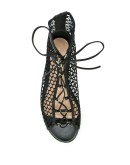 perforated lace-up sandals