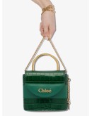 Aby Lock crocodile-effect tote