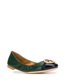 logo-plaque ballerina shoes