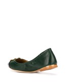 logo-plaque ballerina shoes