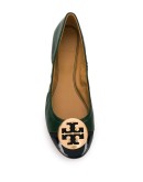 logo-plaque ballerina shoes