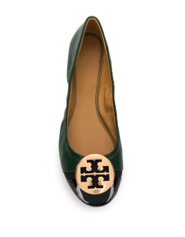 logo-plaque ballerina shoes