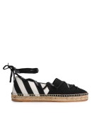 diagonal stripe tie espadrilles