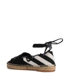 diagonal stripe tie espadrilles