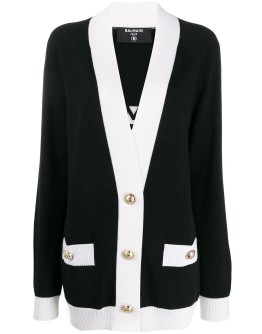 logo-back cardi coat 