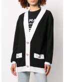 logo-back cardi coat 
