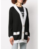 logo-back cardi coat 