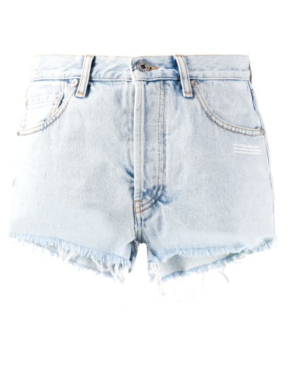 bleached-effect denim shorts