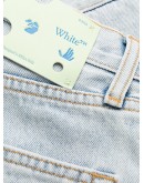 bleached-effect denim shorts