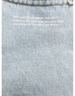 bleached-effect denim shorts
