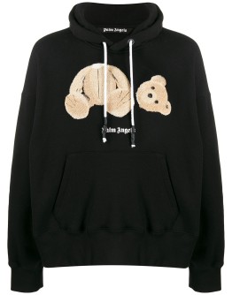 teddy bear patch hoodie