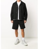 logo tab track shorts