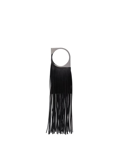 fringed leather bracelet bag