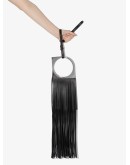 fringed leather bracelet bag