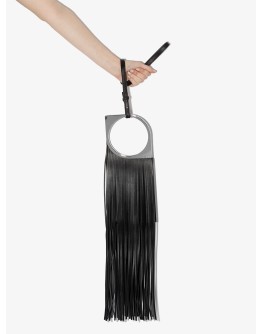 fringed leather bracelet bag
