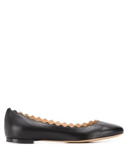 Lauren scalloped ballerinas
