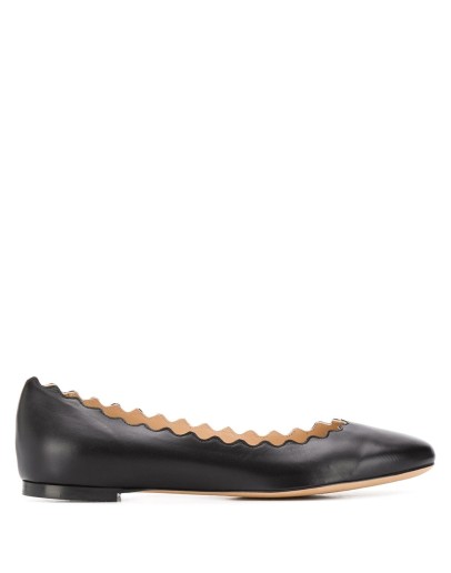 Lauren scalloped ballerinas