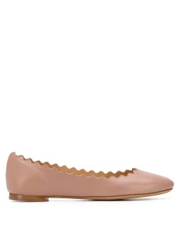 Lauren scalloped ballerinas