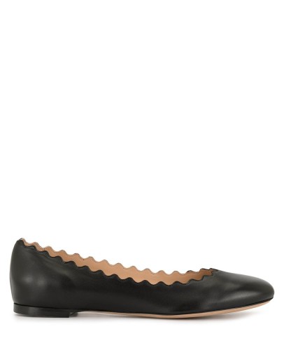 Lauren scalloped ballerina shoes