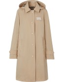 logo patch parka coat