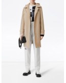 logo patch parka coat