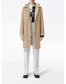 logo patch parka coat
