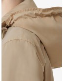 logo patch parka coat