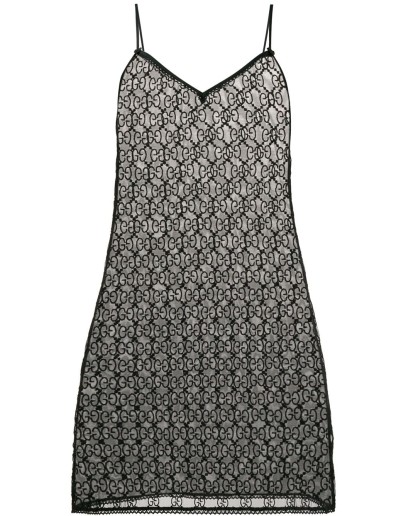 GG pattern lingerie dress