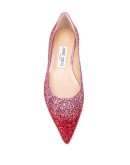 Love glitter ballerina shoes