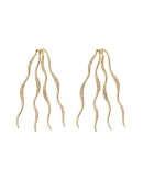 Waves pavé earrings