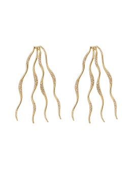 Waves pavé earrings