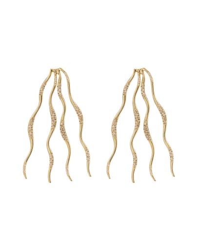 Waves pavé earrings