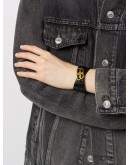 BB crocodile-effect double bracelet