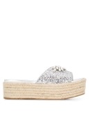 crystal-embellished platform espadrilles