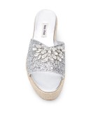 crystal-embellished platform espadrilles