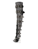 crystal-embellished knee-high boots