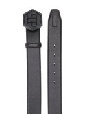 top-stitched leather belt