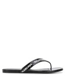 crocodile effect all-over logo sandals